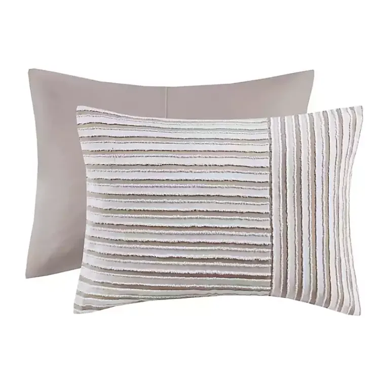 Kirklands Home Comforters|Neutral Striped 5-pc. Full/Queen Comforter Set