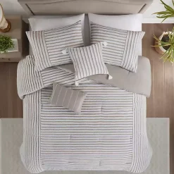 Kirklands Home Comforters|Neutral Striped 5-pc. King Comforter Set
