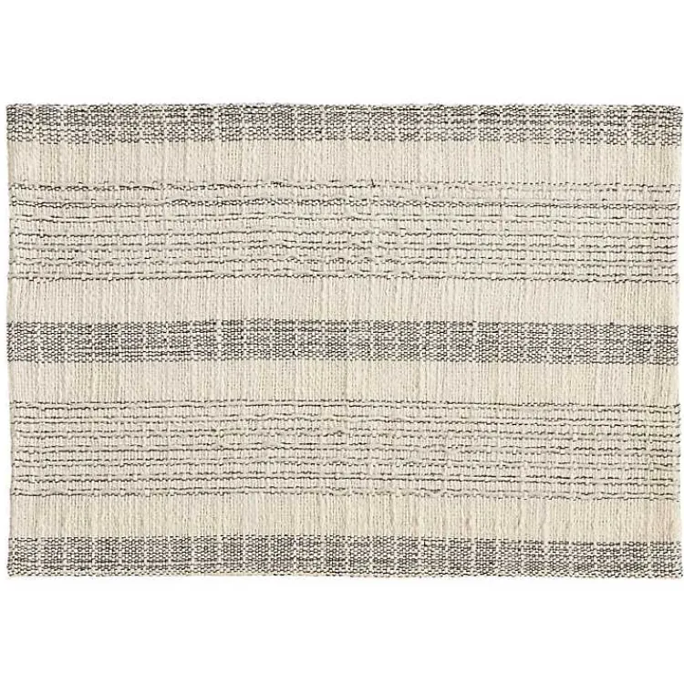 Kirklands Home Table Linens|Neutral Striped Woven Placemats, Set of 4