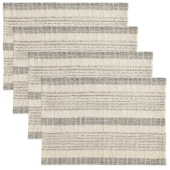 Kirklands Home Table Linens|Neutral Striped Woven Placemats, Set of 4