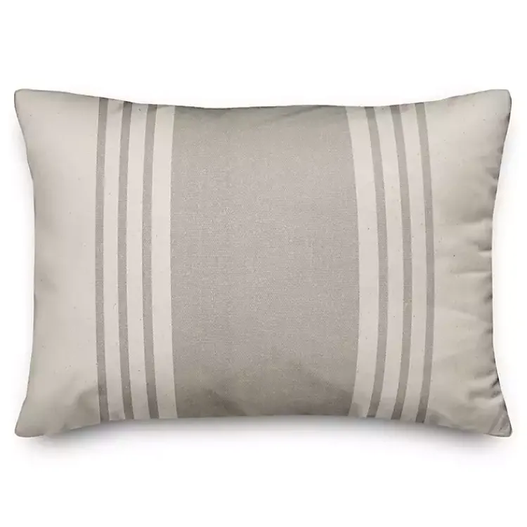 Sale Neutral Stripes Indoor/Outdoor Lumbar Pillow Pillows