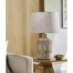 Kirklands Home Table Lamps|Neutral Textured Ceramic Rivera Table Lamp Tan