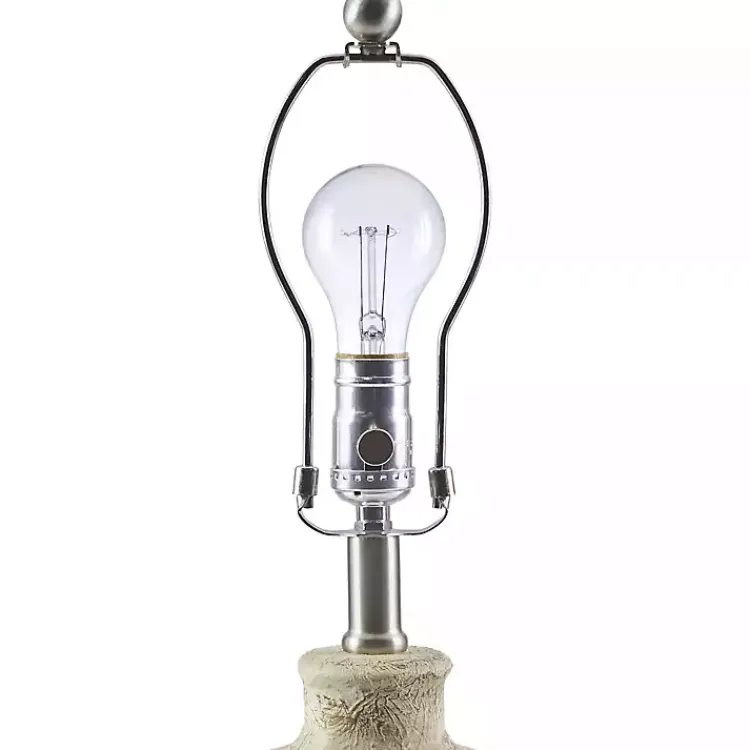 Kirklands Home Table Lamps|Neutral Textured Ceramic Rivera Table Lamp Tan