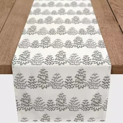 Outlet Neutral Tree Patterned Table Runner, 72 in. Christmas Dining & Entertaining