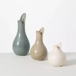 Discount Neutral Tulip Bulb Vases, Set of 3 Vases