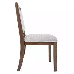 Kirklands Home Dining Chairs|Neutral Upholstered Wood Frame Chairs, Set of 2 Multi