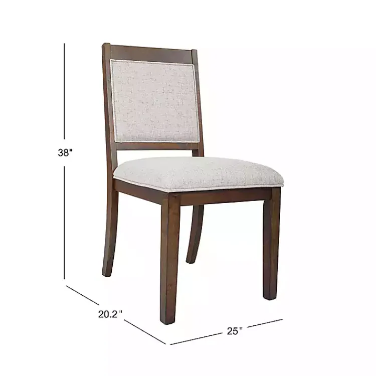 Kirklands Home Dining Chairs|Neutral Upholstered Wood Frame Chairs, Set of 2 Multi