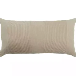 Clearance Neutral Velvet Corduroy Lumbar Pillow Pillows