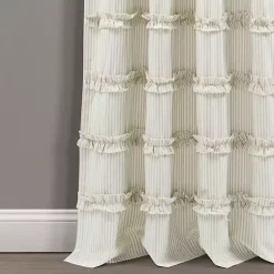 Kirklands Home Curtains & Drapes|Neutral Vintage Stripe Curtain Panel Set, 95 in.