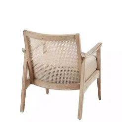 Kirklands Home Accent Chairs|Neutral Wheat Mid-Century Modern Accent Chair Tan