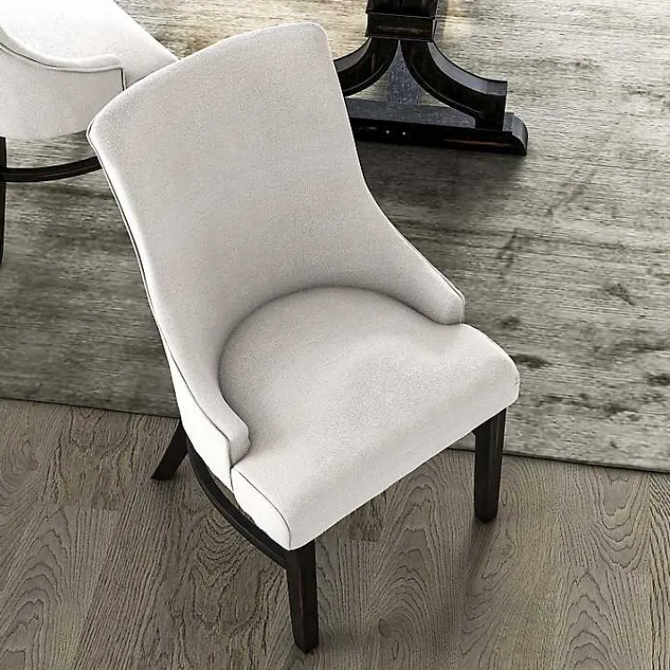 Kirklands Home Dining Chairs|Neutral Wingback Dining Chairs, Set of 2 Ivory