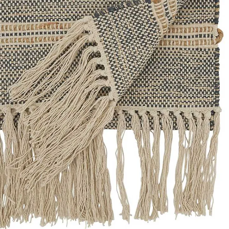 Kirklands Home Table Linens|Neutral Woven Tassel Table Runner