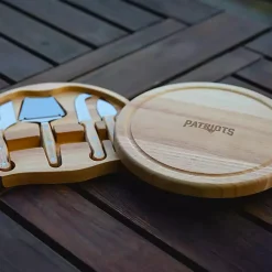 Kirklands Home Serving & Entertaining|New England Patriots Cheese Board and Tool Set Tan