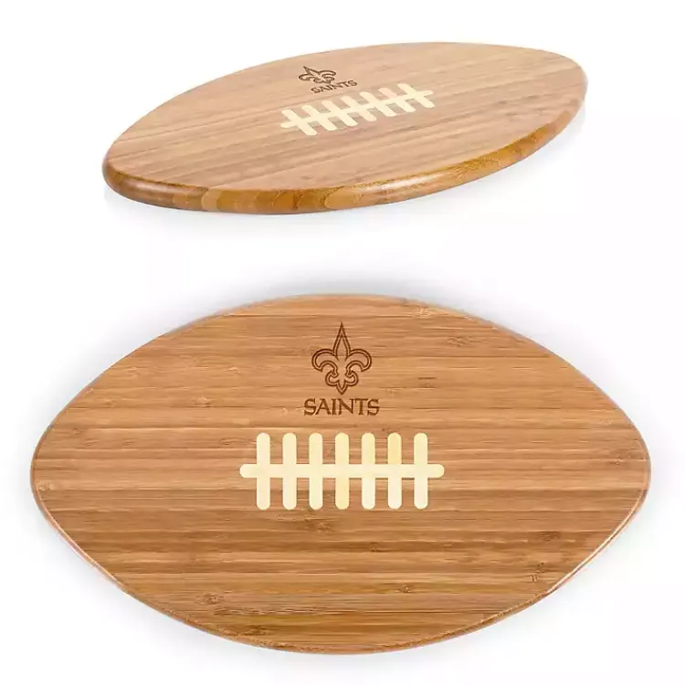 Kirklands Home Serving & Entertaining|New Orleans Saints Bamboo Football Cutting Board Tan