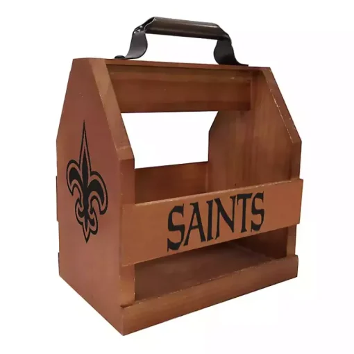 Kirklands Home Outdoor Dining|New Orleans Saints Wooden Condiment Caddy