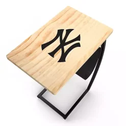 Kirklands Home Accent & End Tables|New York Yankees Wood C-Table Tan
