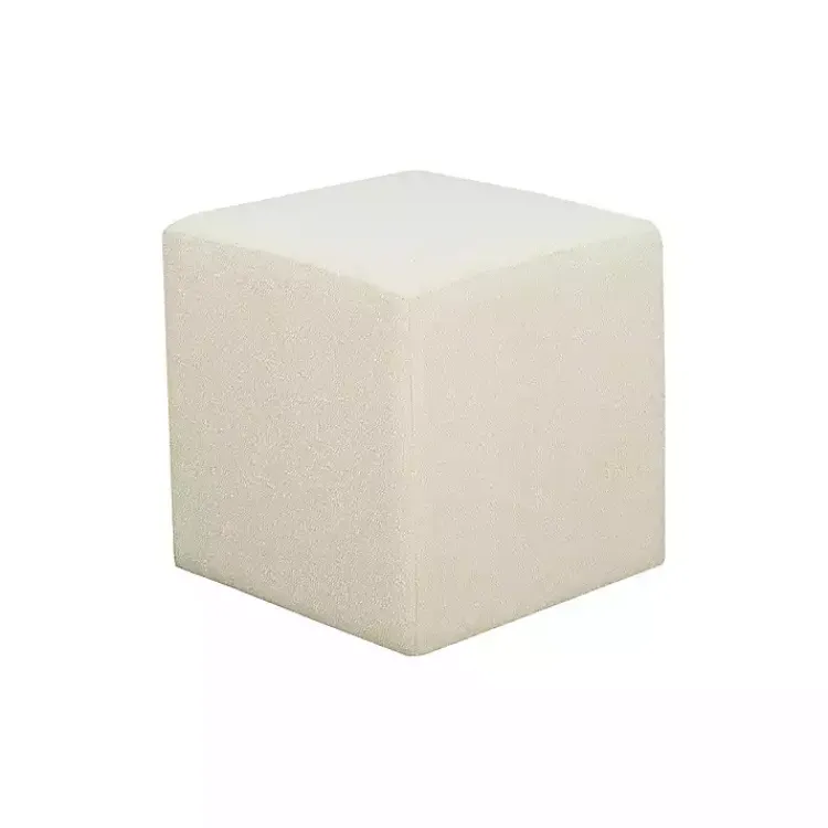 Kirklands Home Benches & Ottomans|Newton Boucle Square Ottoman Ivory