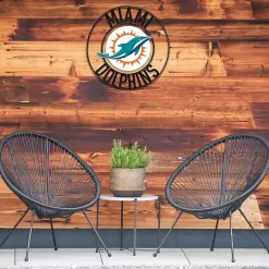 Kirklands Home Wall Plaques|NFL Miami Dolphins Wrought Iron Wall Plaque