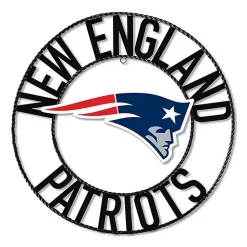 Kirklands Home Wall Plaques|NFL New England Patriots Wrought Iron Wall Plaque