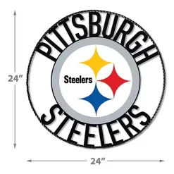 Kirklands Home Wall Plaques|NFL Pittsburgh Steelers Wrought Iron Wall Plaque