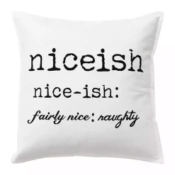 Discount Niceish Definition Christmas Throw Pillow Pillows