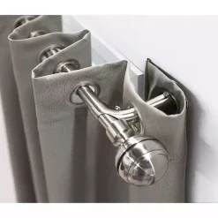 Kirklands Home Curtain Rods & Hardware|Nickel Blackout Extendable Curtain Rod, 144 in.