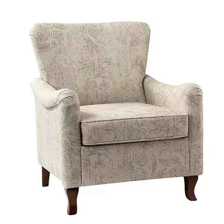 Kirklands Home Accent Chairs|Nicola Beige Linen Upholstered Armchair Tan