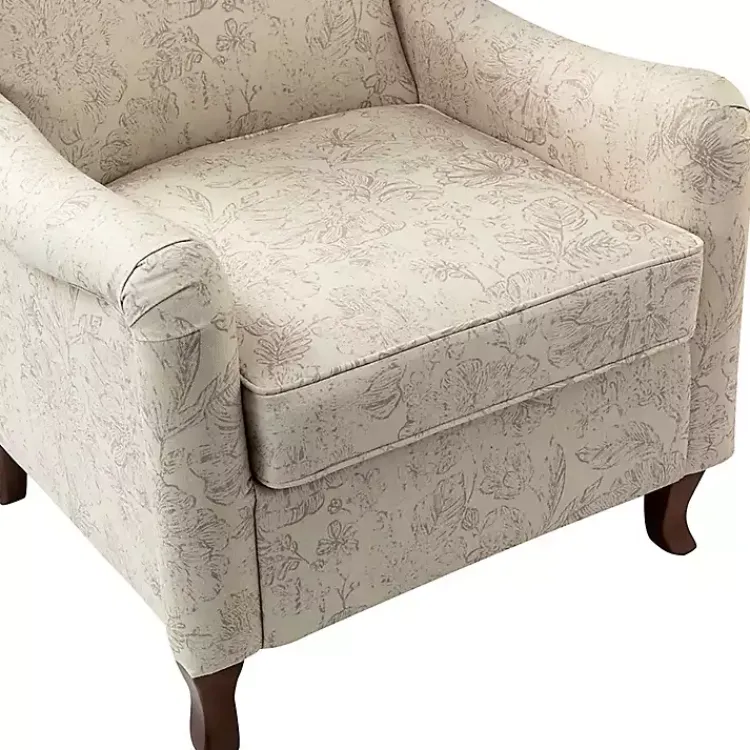 Kirklands Home Accent Chairs|Nicola Beige Linen Upholstered Armchair Tan
