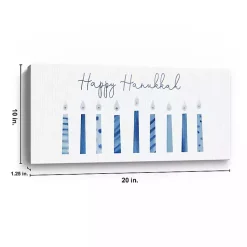 Discount Nine Candles of Hanukkah Canvas Art Print Hanukkah Decorations