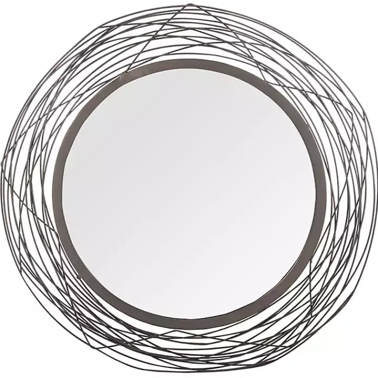 Kirklands Home Decorative Mirrors|Nixie Black Wire Wall Mirror