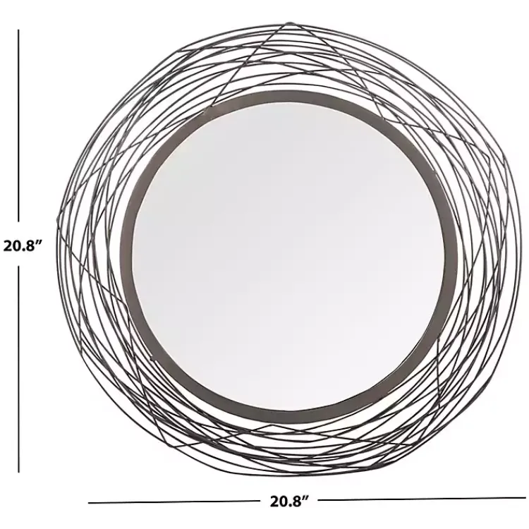 Kirklands Home Decorative Mirrors|Nixie Black Wire Wall Mirror