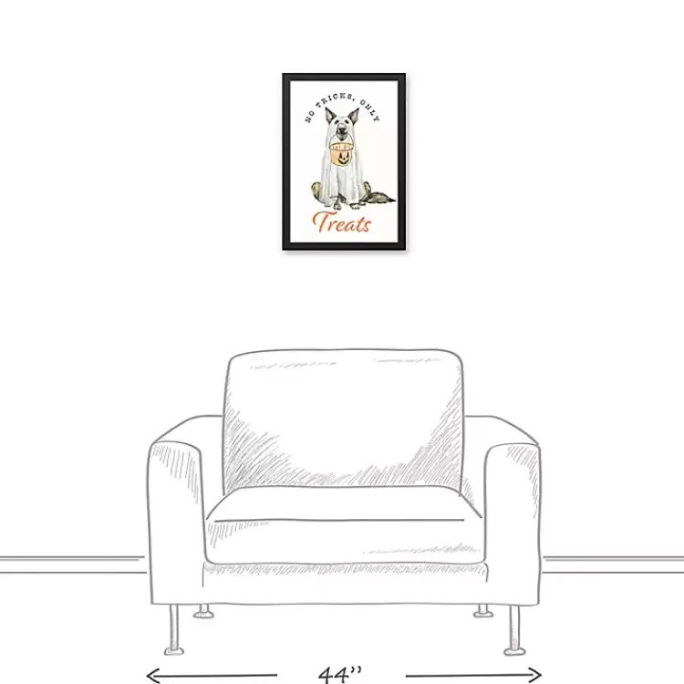 No Tricks, Only Treats Framed Canvas Art Print Halloween