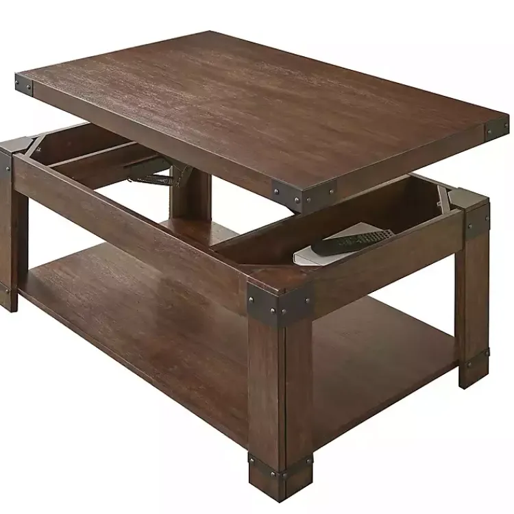 Kirklands Home Coffee Tables|Nolan Lift Top Wood and Metal Accents Coffee Table