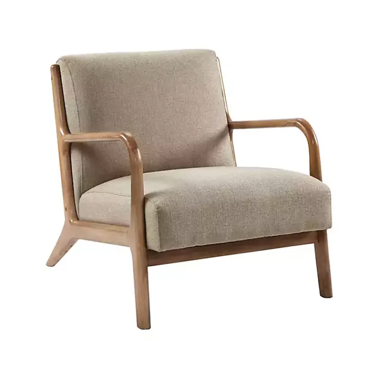 Kirklands Home Accent Chairs|Nolan Sand Mid-Century Accent Chair Tan