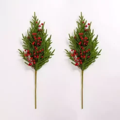 Clearance Norfolk Red Berry Sprays, Set of 2 Christmas Arrangements & Garland