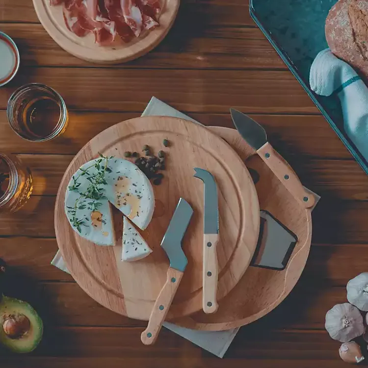 Kirklands Home Serving & Entertaining|North Carolina Tar Heels Cheese Board and Tool Set Tan