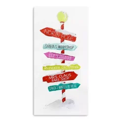 North Pole Directions Canvas Art Print Christmas Art & Wall Decor