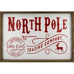 Online North Pole Trading Post Wall Plaque Christmas Art & Wall Decor