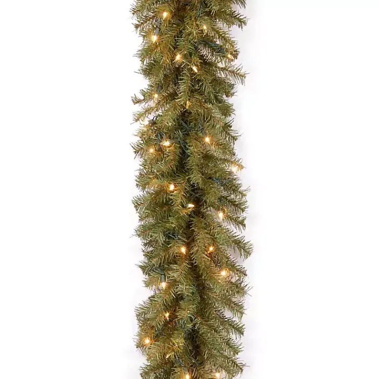 Clearance Norwood Fir Garland with Clear Lights Christmas Arrangements & Garland