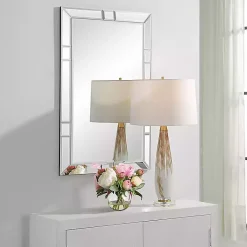 Kirklands Home Decorative Mirrors|Notched Bevel Rectangle Wall Mirror