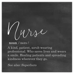 Kirklands Home Wall Quotes & Signs|Nurse Definition Canvas Art Print Black