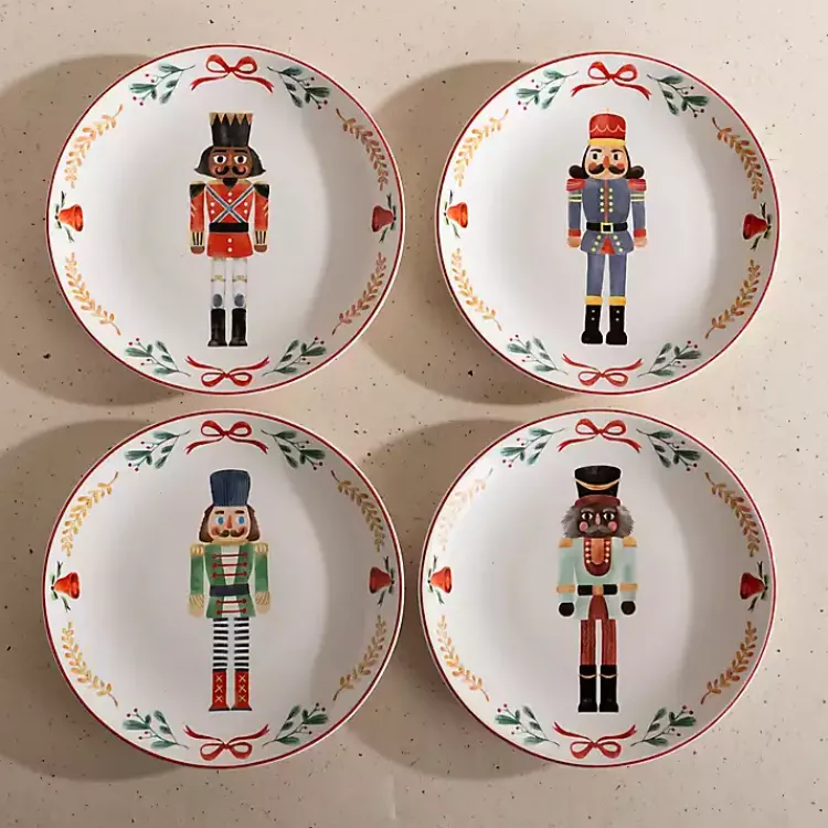 Kirklands Home Dinnerware|Nutcracker Salad Plates, Set of 4