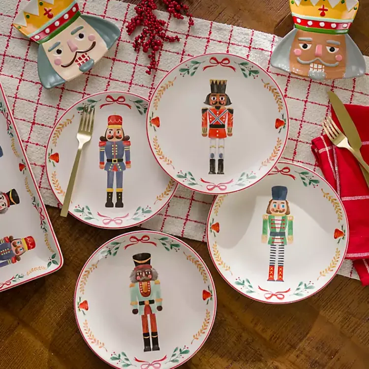 Kirklands Home Dinnerware|Nutcracker Salad Plates, Set of 4
