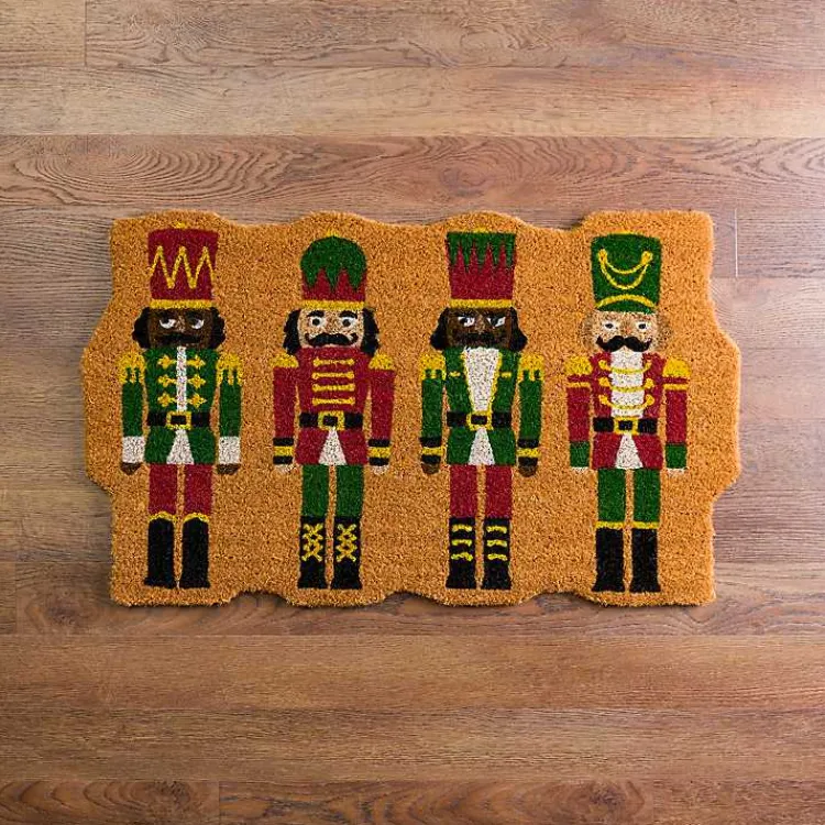 Kirklands Home Doormats|Nutcracker Shaped Christmas Doormat