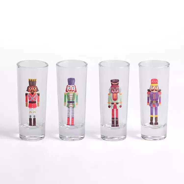 Kirklands Home Glassware & Drinkware|Nutcracker Shot Glasses, Set of 4