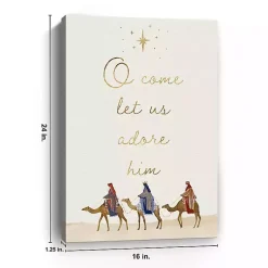 New O' Come Let Us Adore Christmas Wall Plaque Christmas Art & Wall Decor
