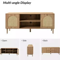 Kirklands Home Tv Stands & Media Consoles|Oak and Natural Rat Media Cabinet Tan