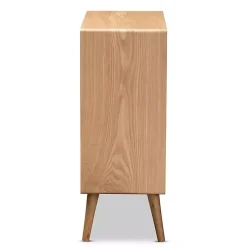 Kirklands Home Dressers & Chests|Oak and Rattan 4-Drawer Chest