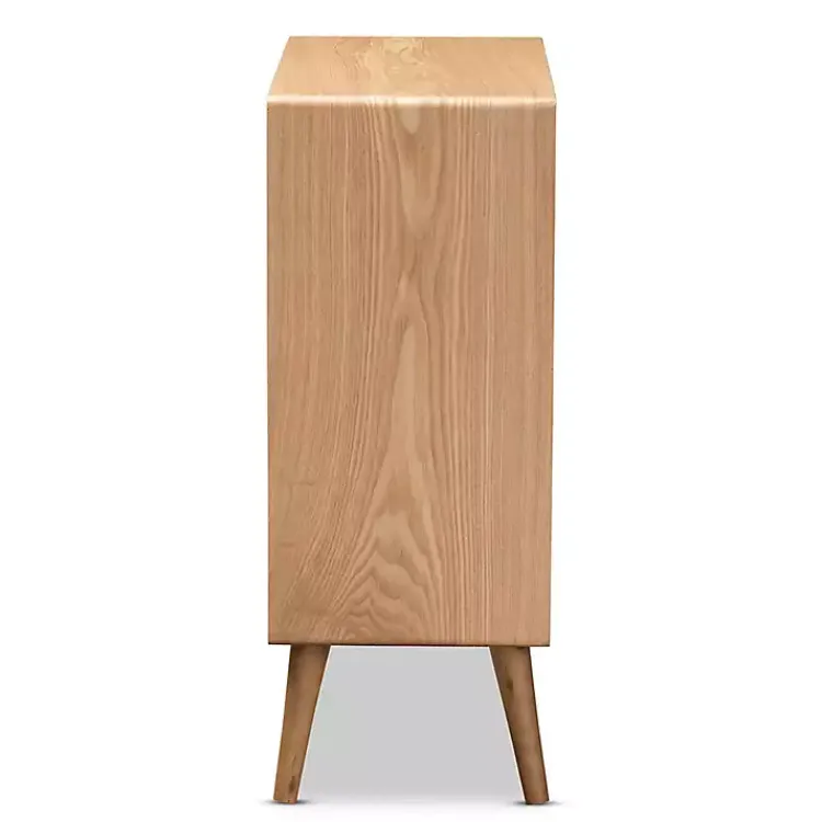 Kirklands Home Dressers & Chests|Oak and Rattan 4-Drawer Chest