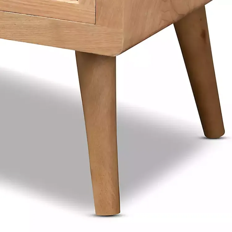 Kirklands Home Dressers & Chests|Oak and Rattan 4-Drawer Chest